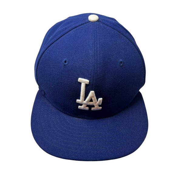 Los Angeles Dodgers 7 3/8 Fitted Baseball Hat Cap On Field New Era 59Fifty MLB - Picture 2 of 12